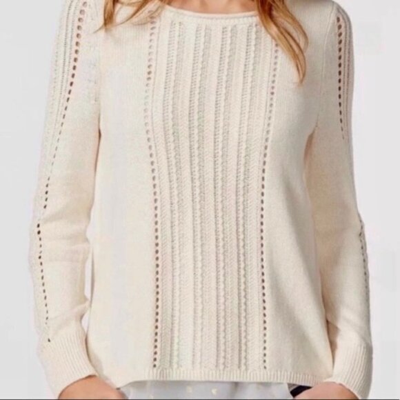 Lucky Brand Layer Look Split Back Knit Sweater Sm - Picture 14 of 14